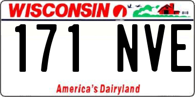 WI license plate 171NVE