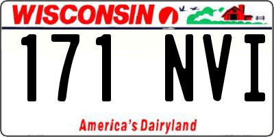 WI license plate 171NVI