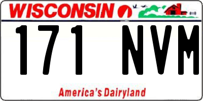 WI license plate 171NVM