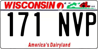 WI license plate 171NVP
