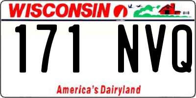 WI license plate 171NVQ