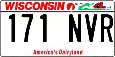 WI license plate 171NVR