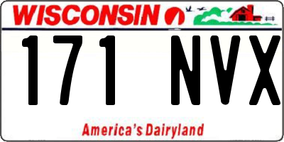 WI license plate 171NVX