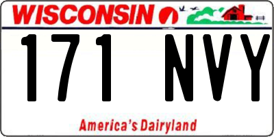 WI license plate 171NVY