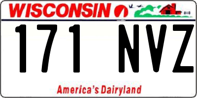 WI license plate 171NVZ