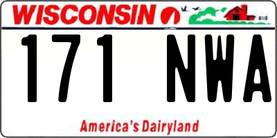 WI license plate 171NWA