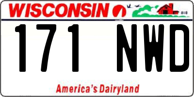 WI license plate 171NWD