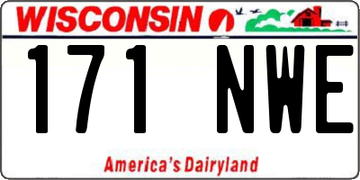 WI license plate 171NWE