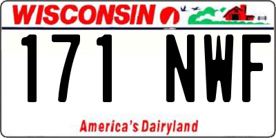 WI license plate 171NWF