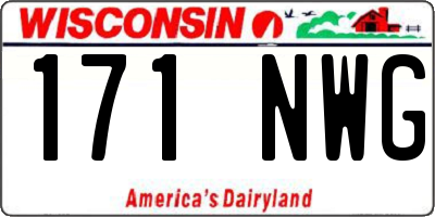 WI license plate 171NWG