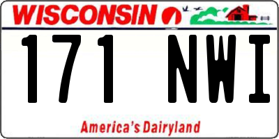 WI license plate 171NWI