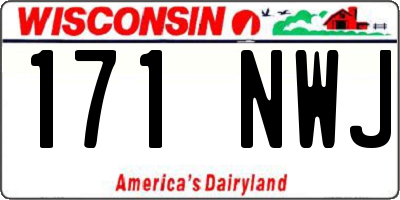 WI license plate 171NWJ