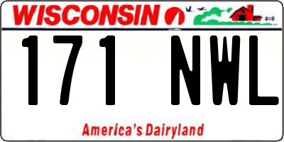 WI license plate 171NWL