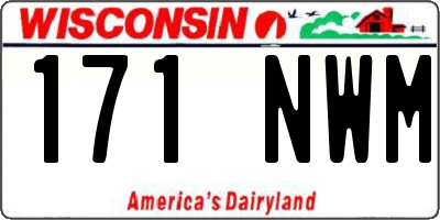 WI license plate 171NWM