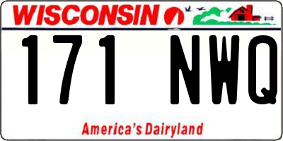 WI license plate 171NWQ
