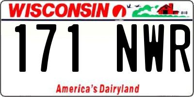 WI license plate 171NWR