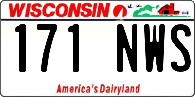 WI license plate 171NWS