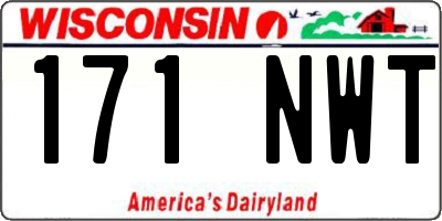 WI license plate 171NWT