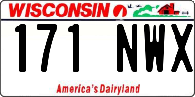 WI license plate 171NWX