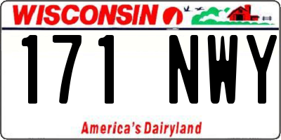 WI license plate 171NWY