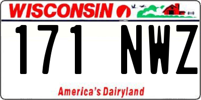 WI license plate 171NWZ