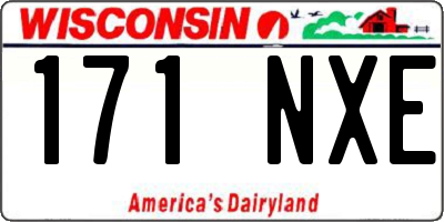 WI license plate 171NXE