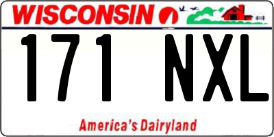 WI license plate 171NXL