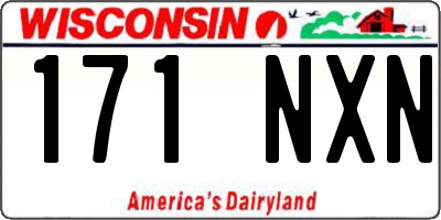 WI license plate 171NXN
