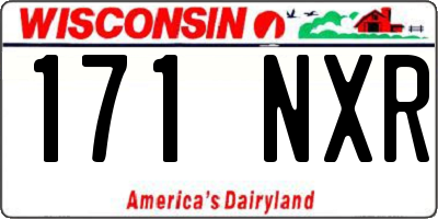 WI license plate 171NXR