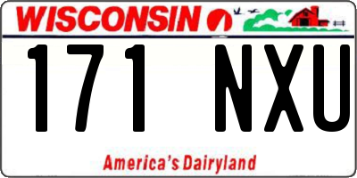 WI license plate 171NXU