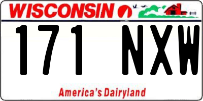 WI license plate 171NXW