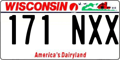 WI license plate 171NXX