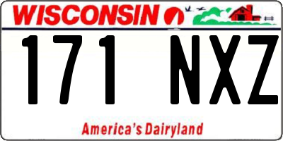WI license plate 171NXZ
