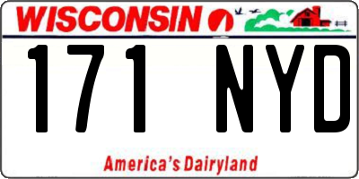 WI license plate 171NYD