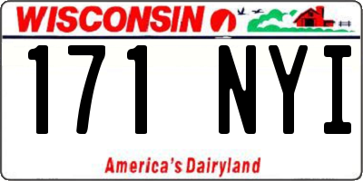 WI license plate 171NYI