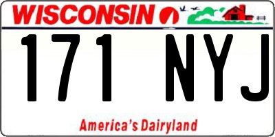 WI license plate 171NYJ