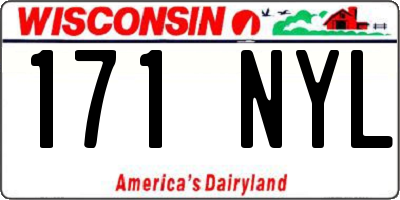 WI license plate 171NYL