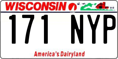 WI license plate 171NYP