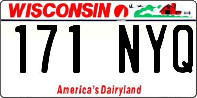 WI license plate 171NYQ