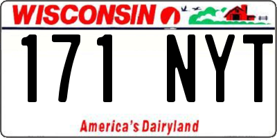 WI license plate 171NYT