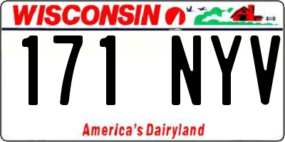 WI license plate 171NYV