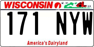 WI license plate 171NYW