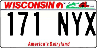 WI license plate 171NYX