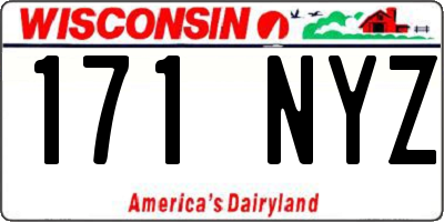 WI license plate 171NYZ