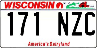 WI license plate 171NZC