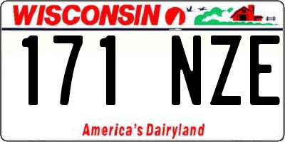 WI license plate 171NZE