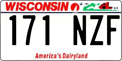 WI license plate 171NZF