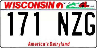 WI license plate 171NZG