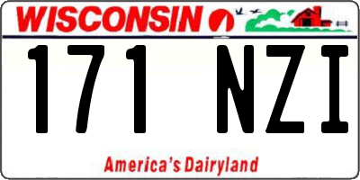 WI license plate 171NZI