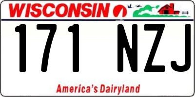 WI license plate 171NZJ
